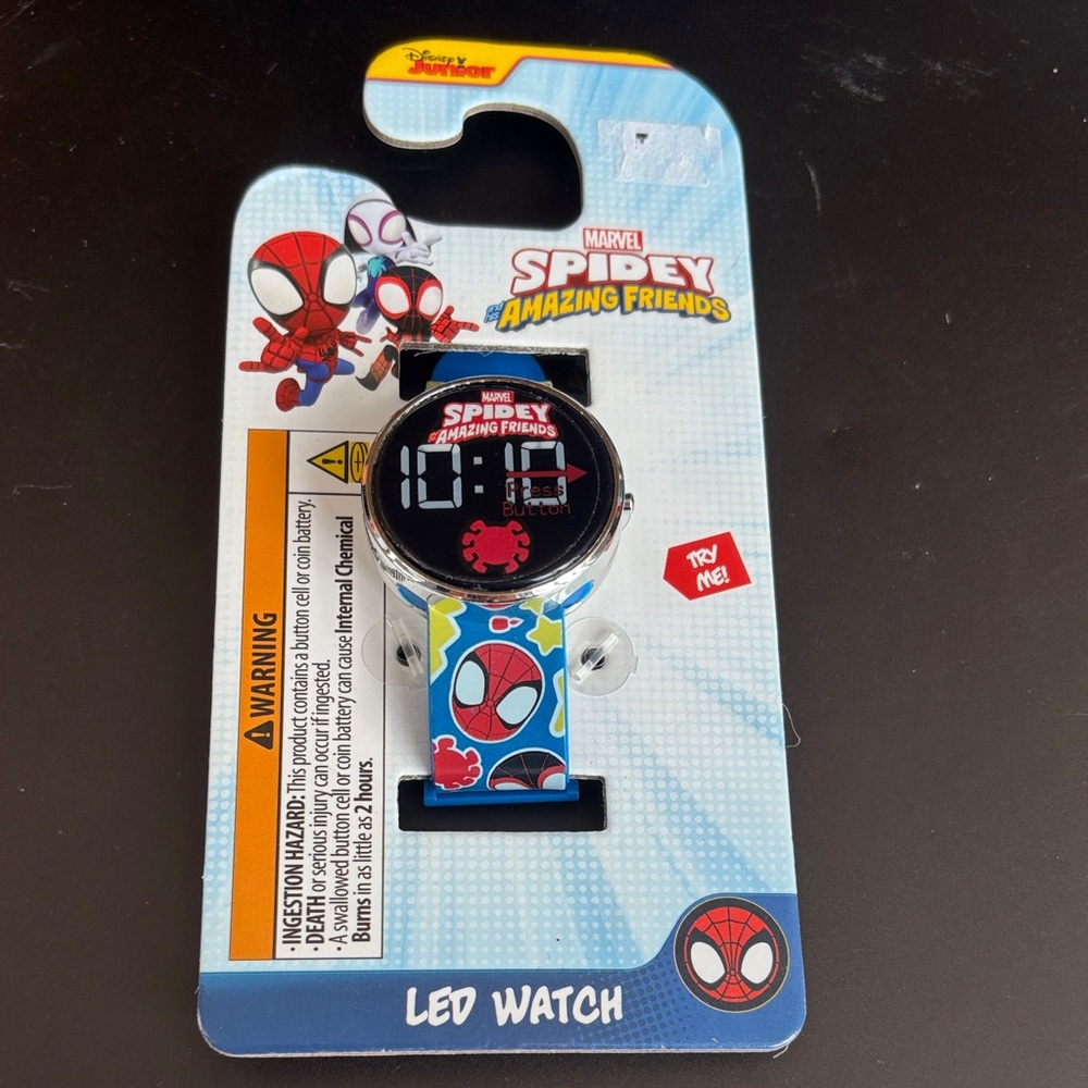 Marvel Spidey Amazing Friends LED Watch - Blue Red